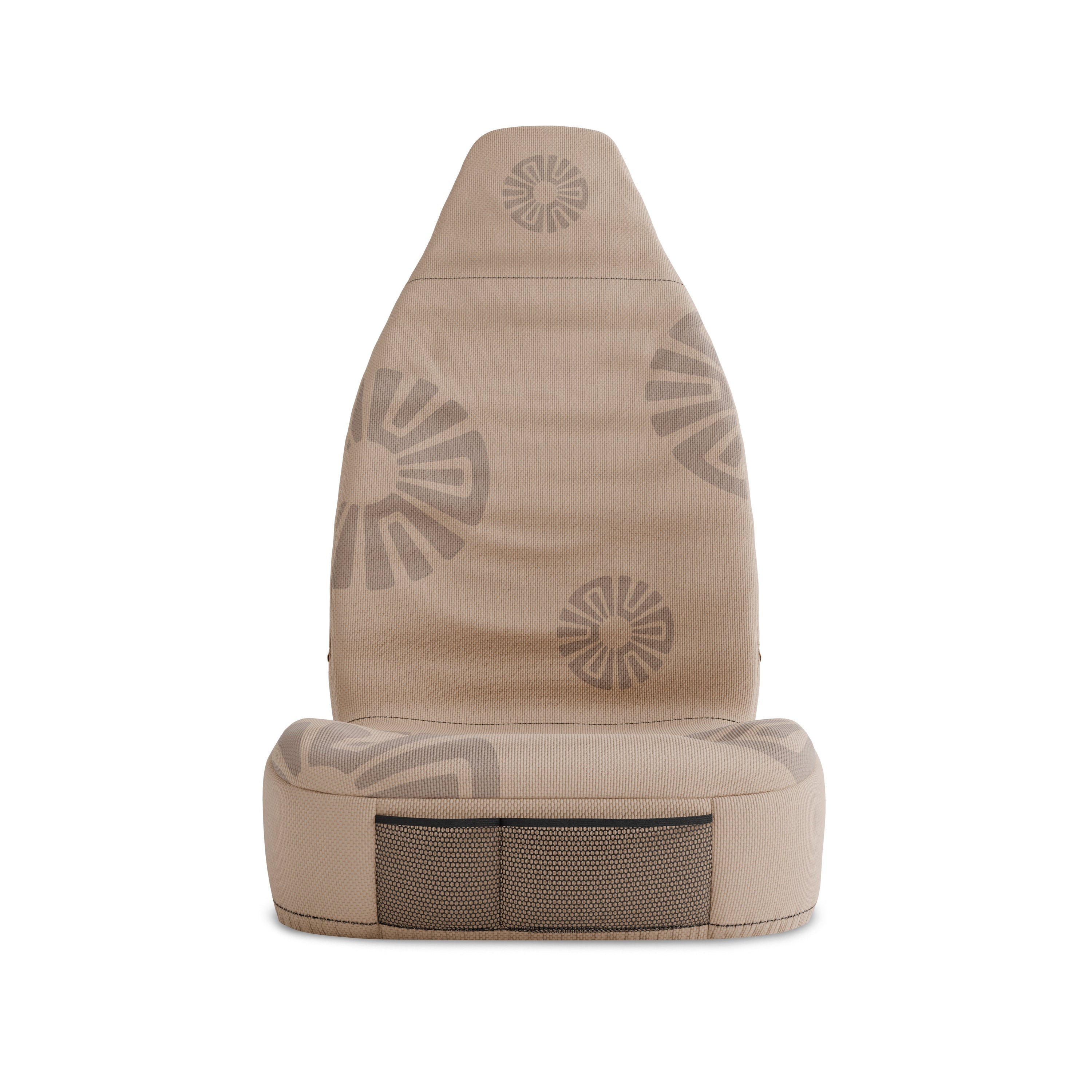 Solara Sand universal seat cover - sand beige detail shot