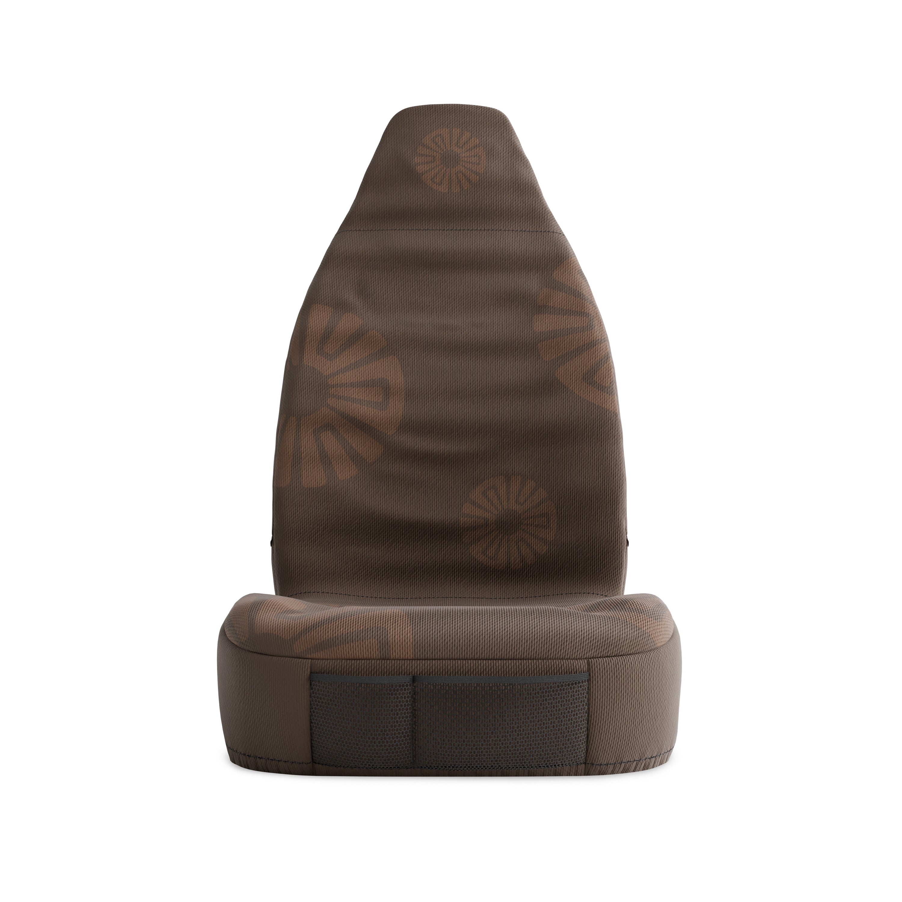 Solara Clay universal seat cover - dark brown detail shot
