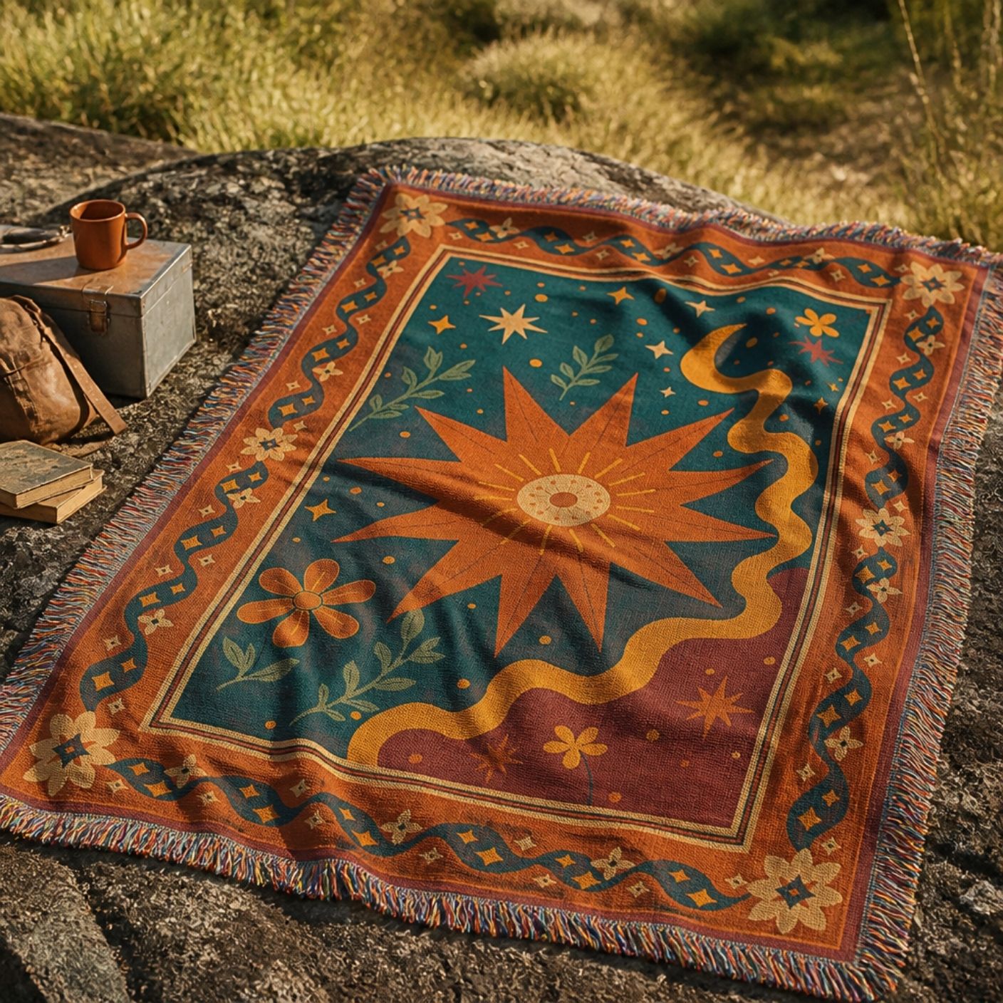 Solstice - Jacquard Woven Throw Rug