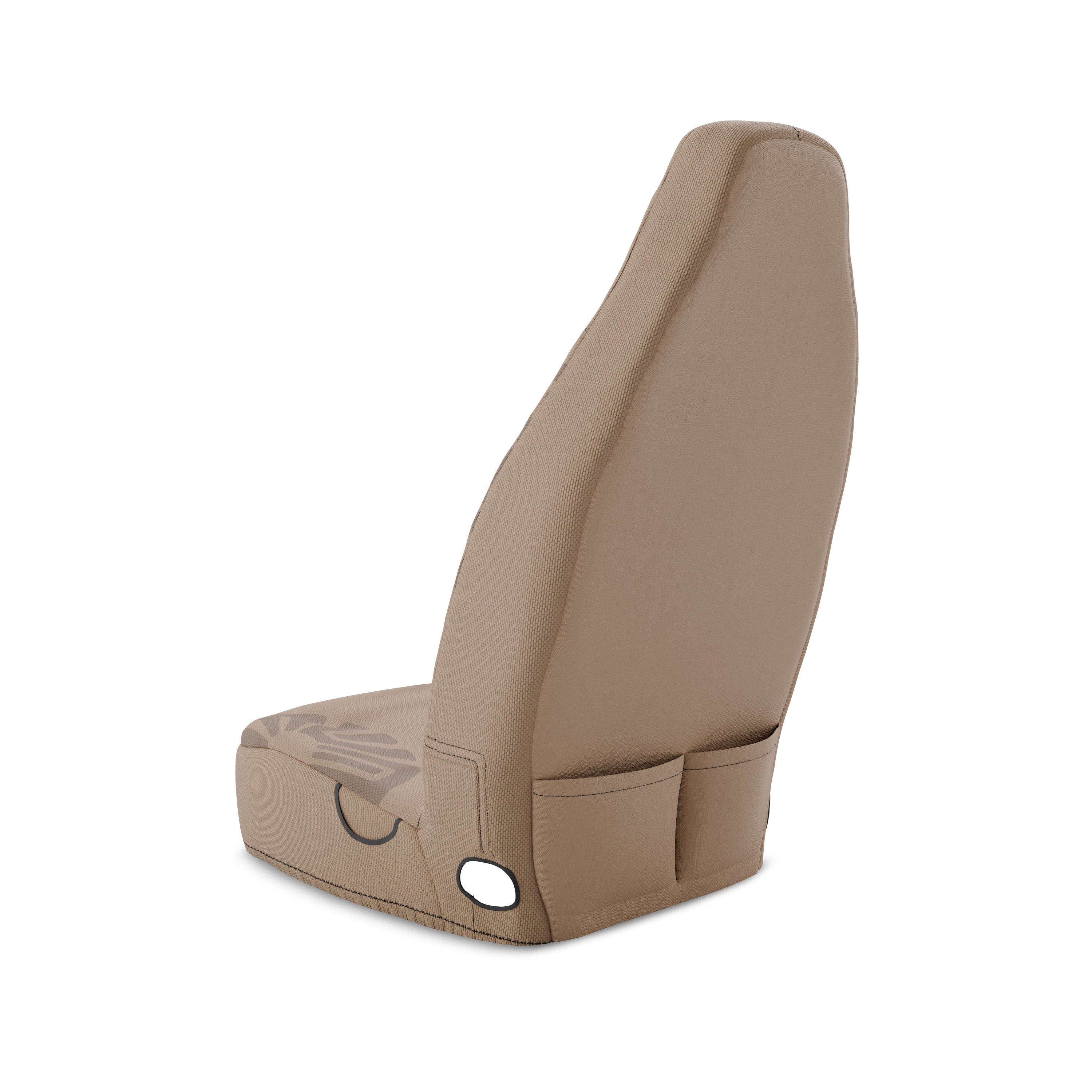 Solara Sand universal seat cover - sand beige installed in van interior