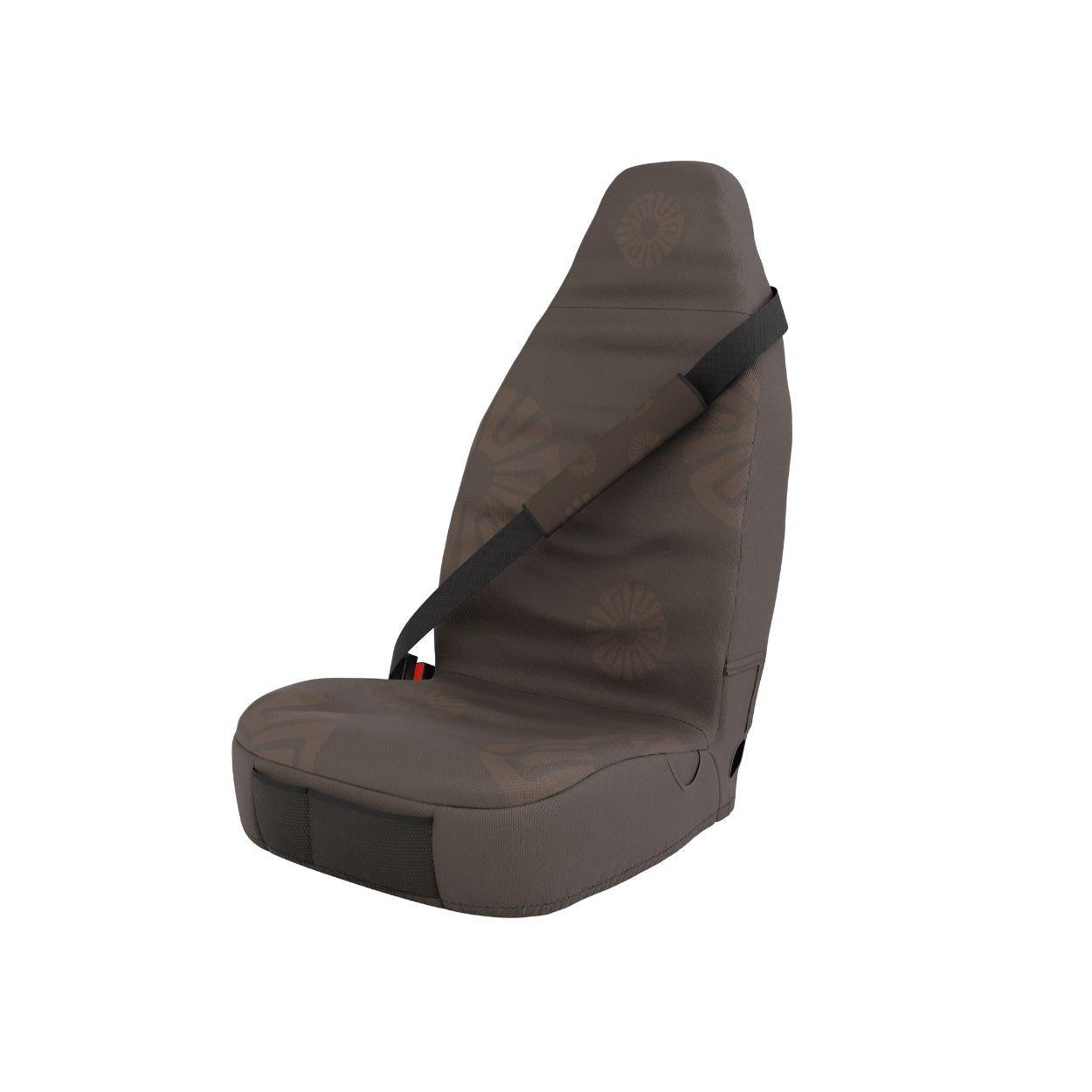 Clay padded seat belt covers (pair) by Solara Covers — earthy brown, machine washable