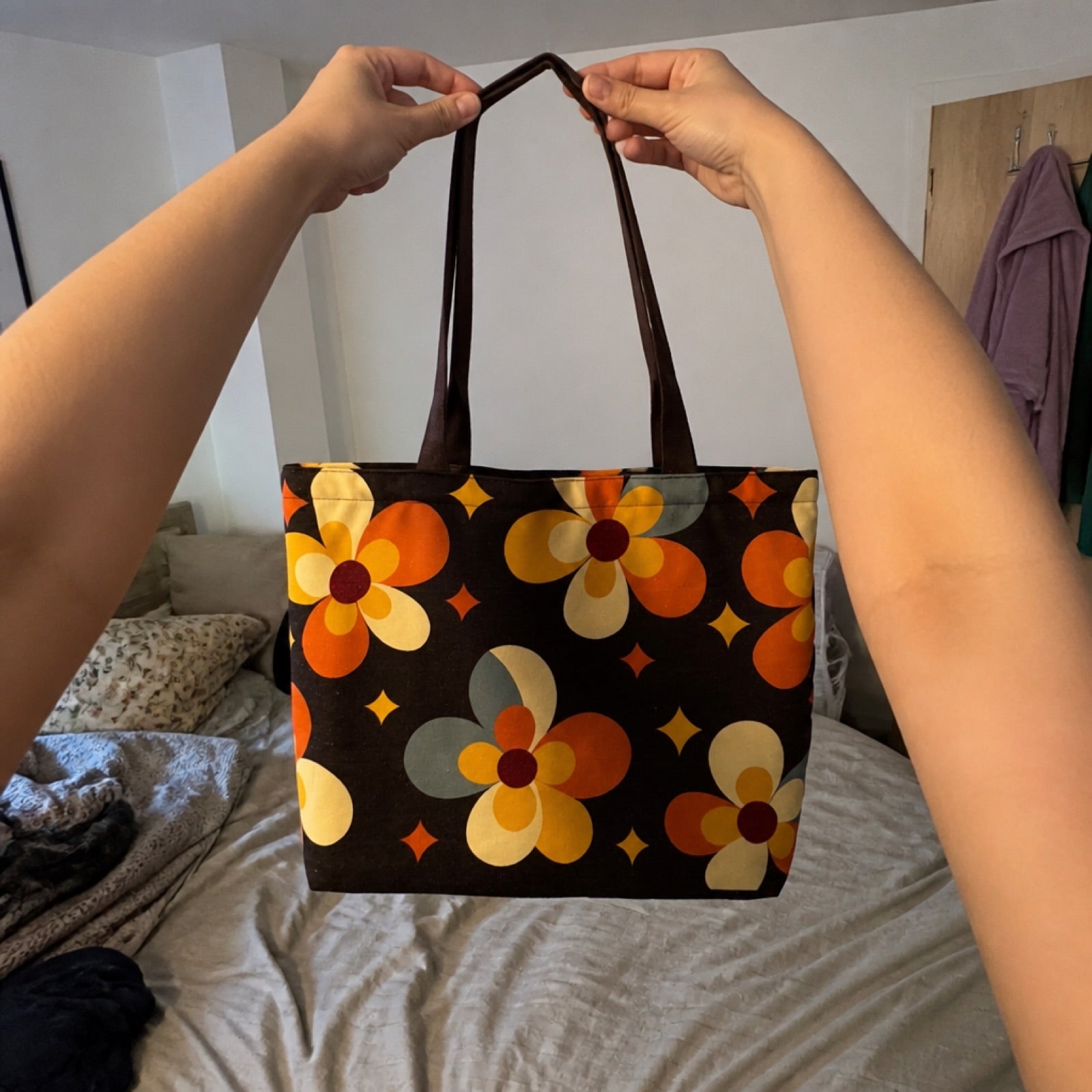 Boho tote bag styled for everyday use