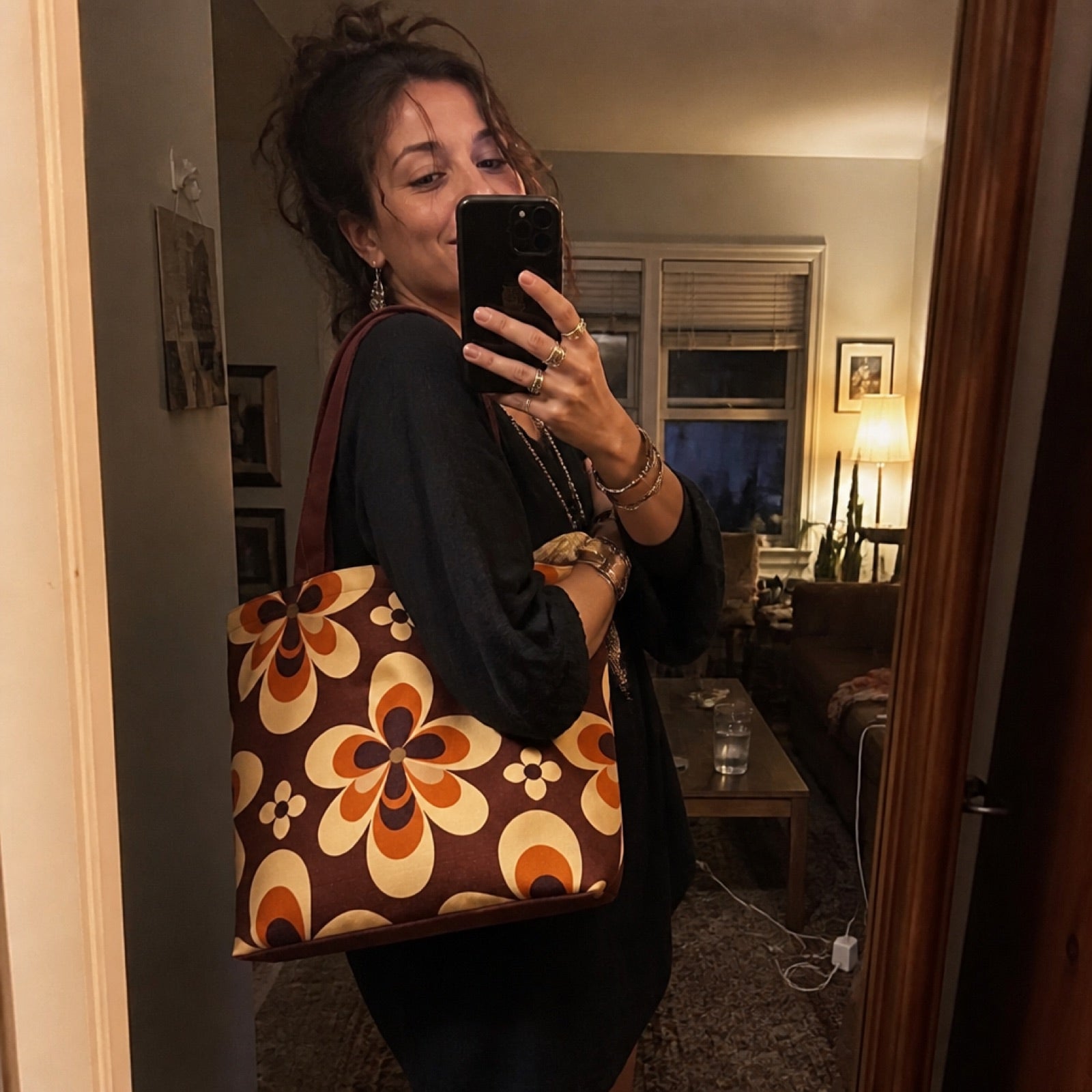 Boho tote bag packed for a summer outing