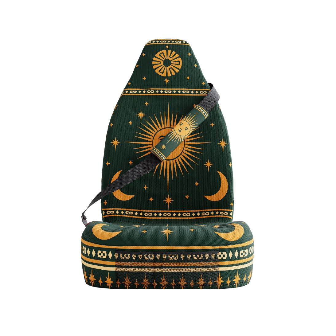Astra padded seat belt covers — celestial pattern detail | Solara