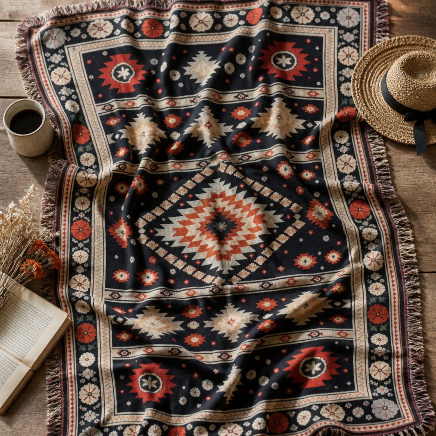 Zara - Jacquard Woven Throw Rug