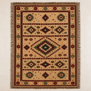 Indigo - Jacquard Woven Throw Rug