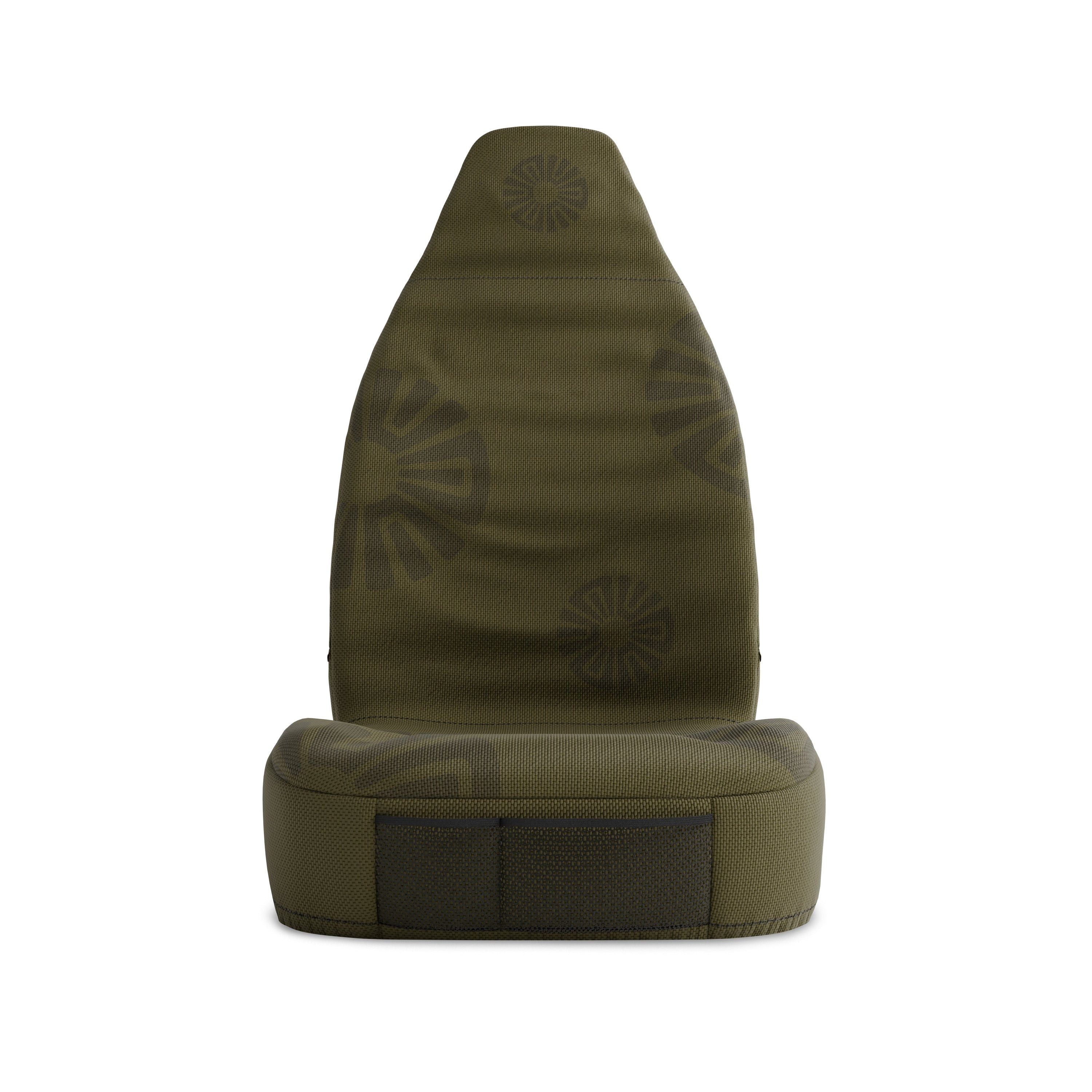 Solara Dune universal seat cover - olive green detail shot