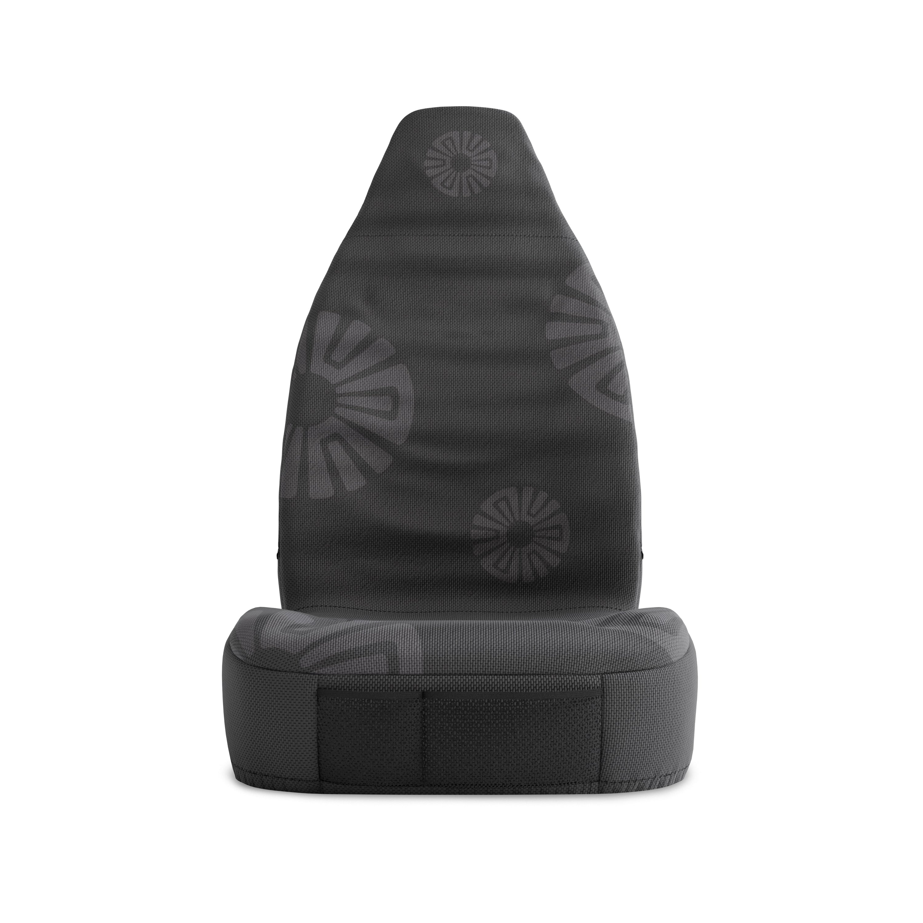 Solara Stone Grey universal seat cover - charcoal grey detail shot