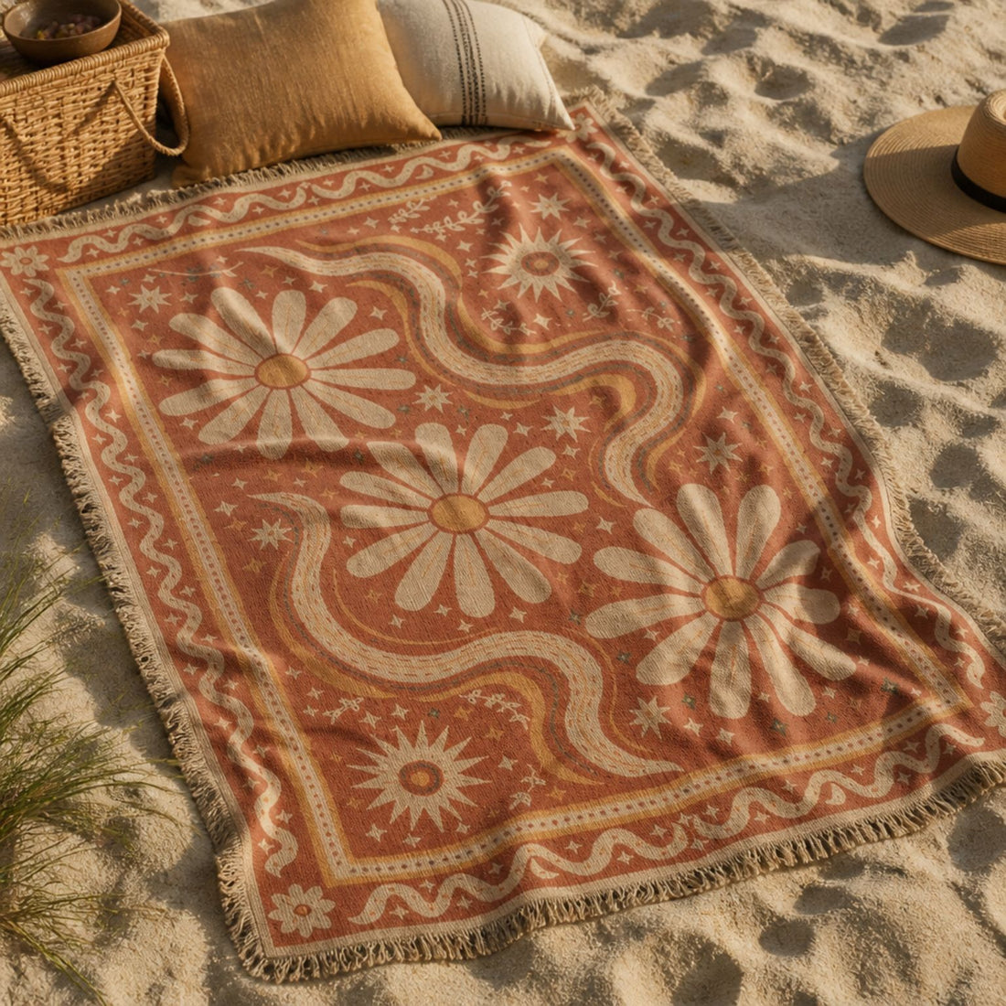 Daisy - Jacquard Woven Throw Rug