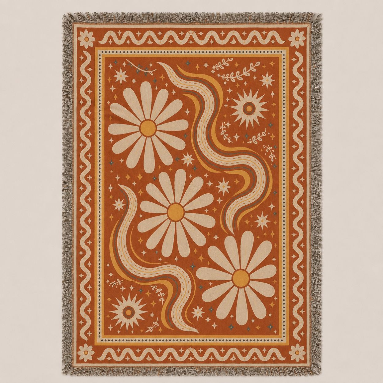 Daisy - Jacquard Woven Throw Rug