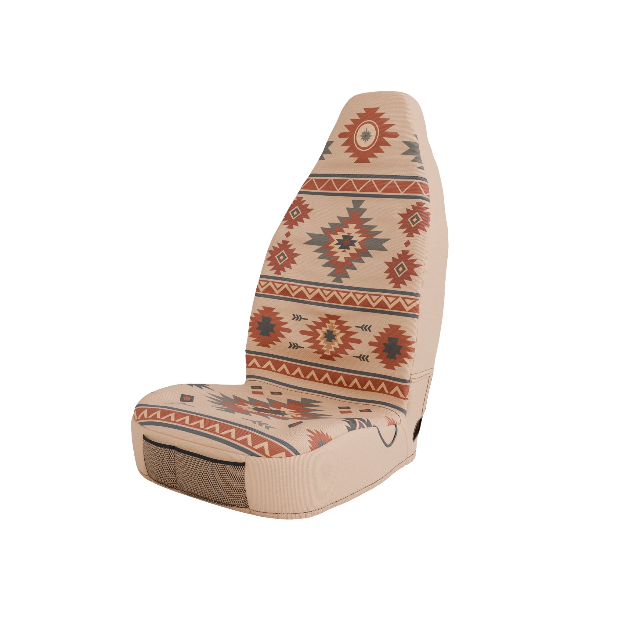 Indigo universal seat cover side view - Aztec design | Solara Covers