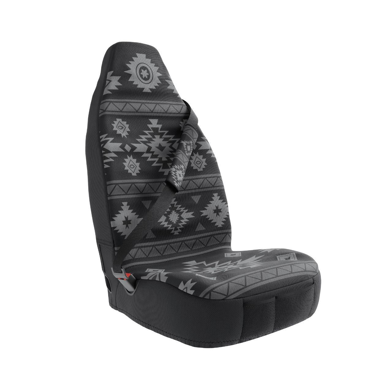 Karma padded seat belt covers by Solara Covers for cars, vans and SUVs — waterproof black and grey monochrome design