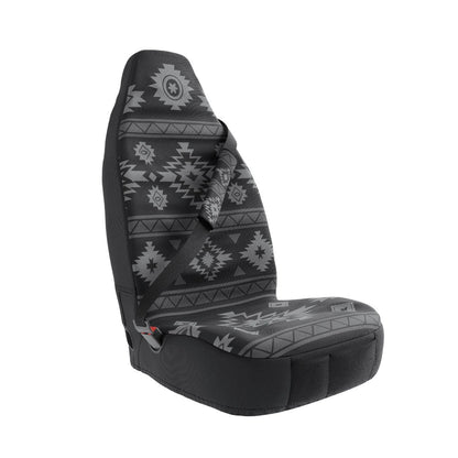 Karma padded seat belt covers by Solara Covers for cars, vans and SUVs — waterproof black and grey monochrome design