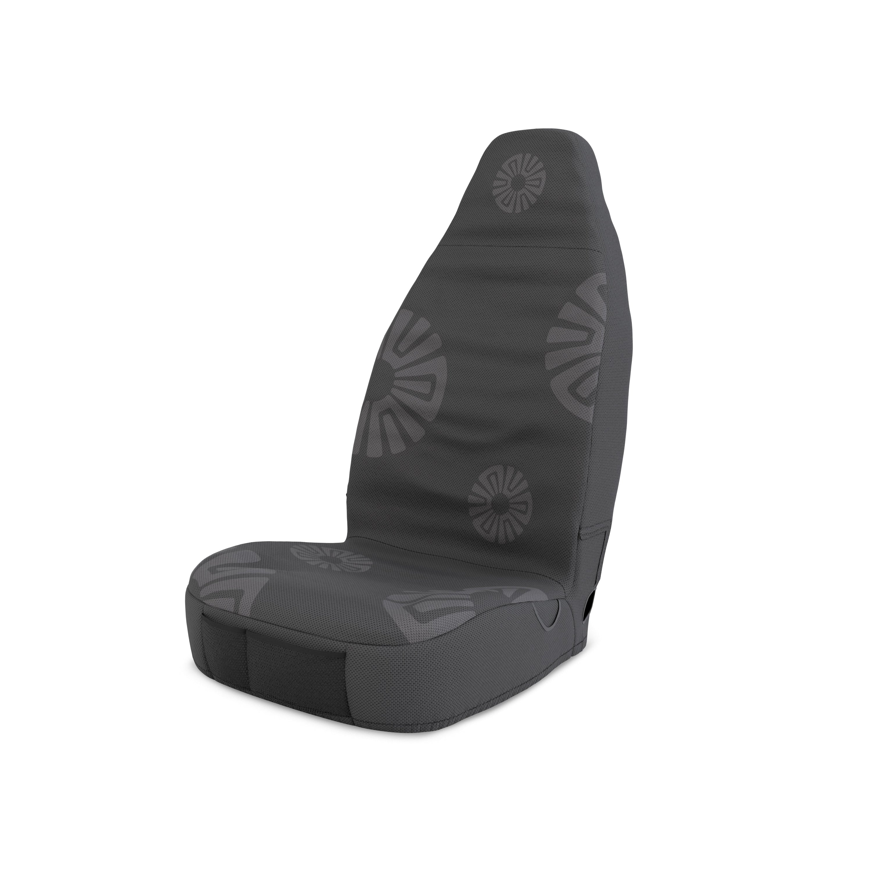 Solara Stone Grey universal seat cover - charcoal grey side view