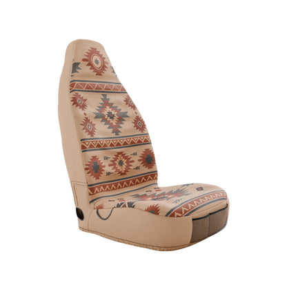 Solara Indigo Aztec universal seat cover - beige &amp; blue tribal print