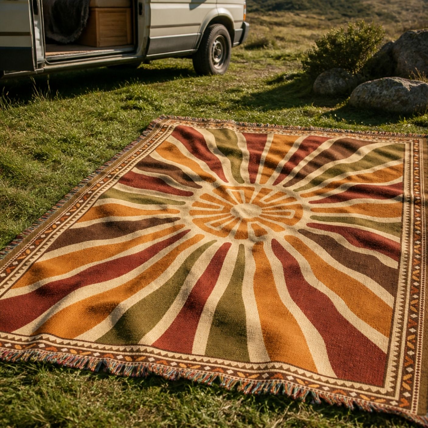 Halo - Jacquard Woven Throw Rug