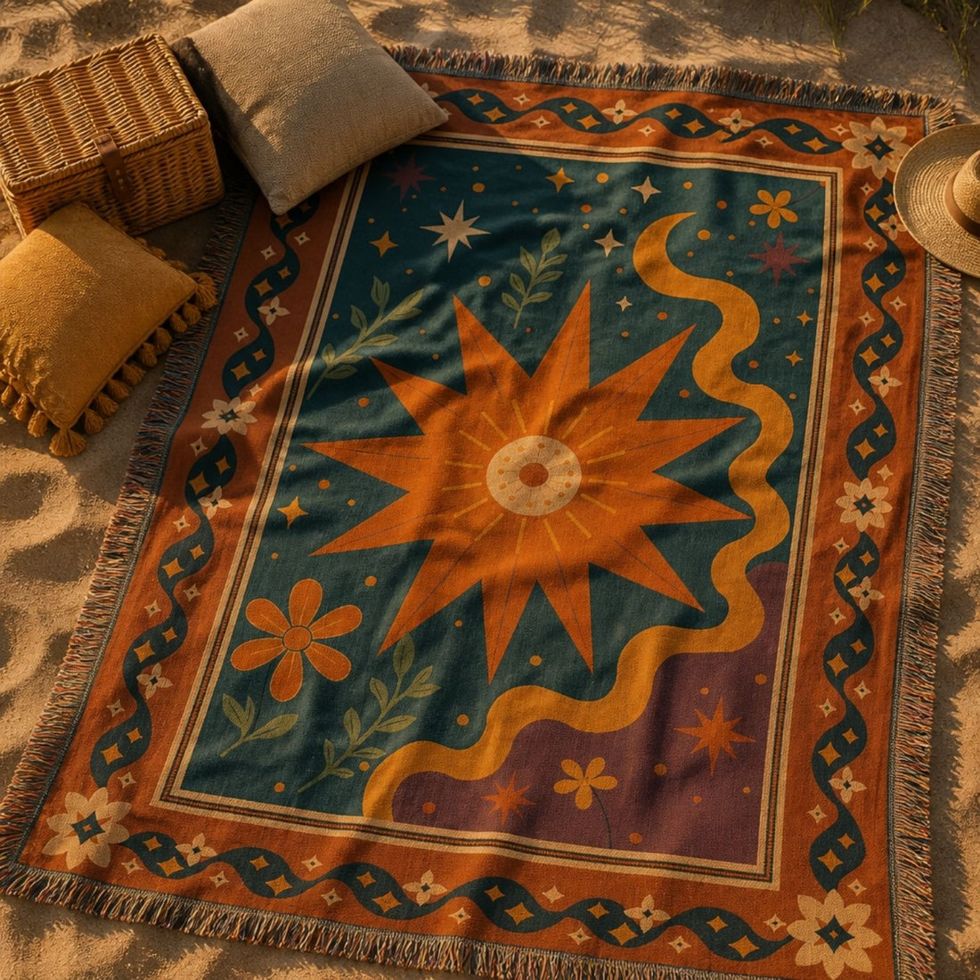 Solstice - Jacquard Woven Throw Rug