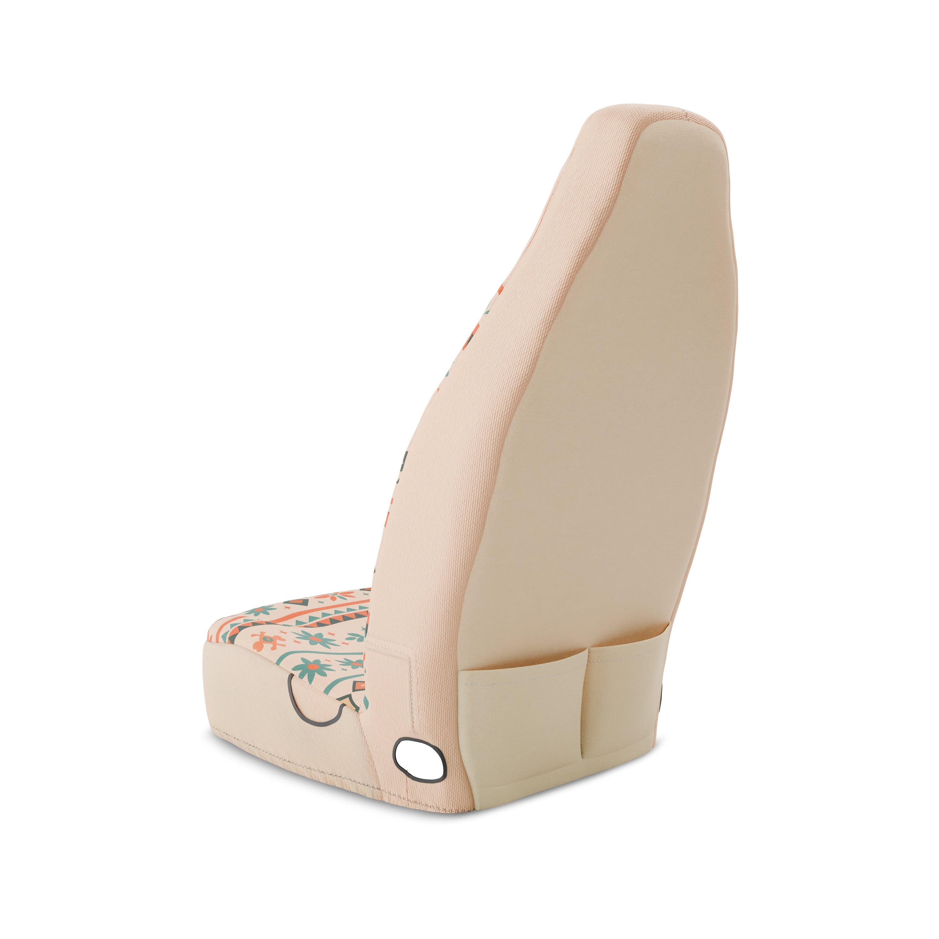 Solara Sierra Southwest Aztec universal seat cover - cream &amp; red installed in van interior