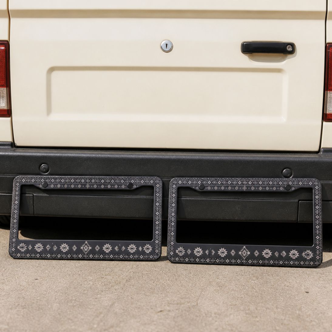 Karma license plate frames — pair for front and back plates | Solara