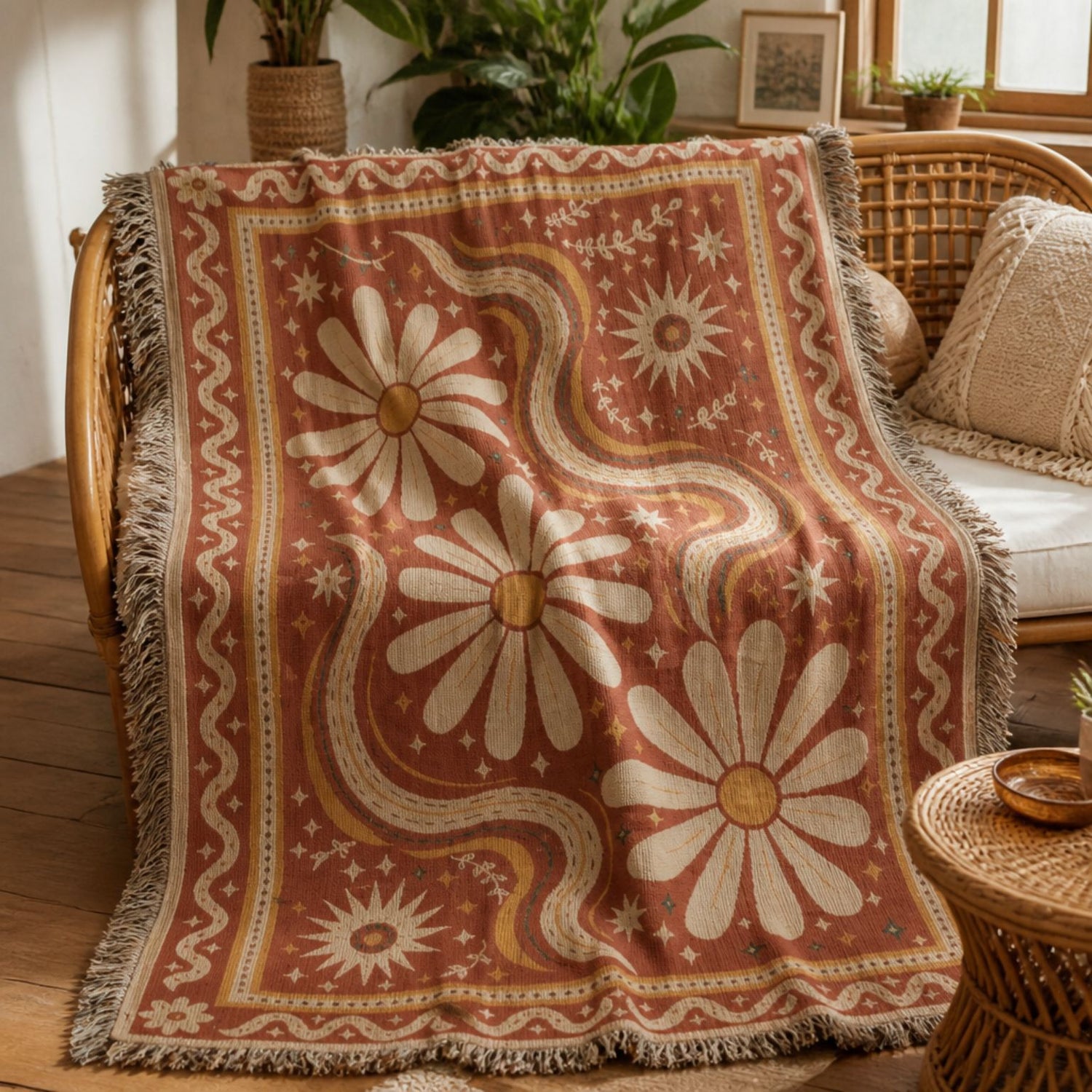 Daisy - Jacquard Woven Throw Rug