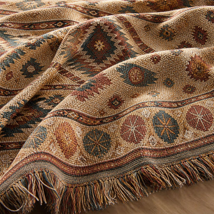 Indigo - Jacquard Woven Throw Rug