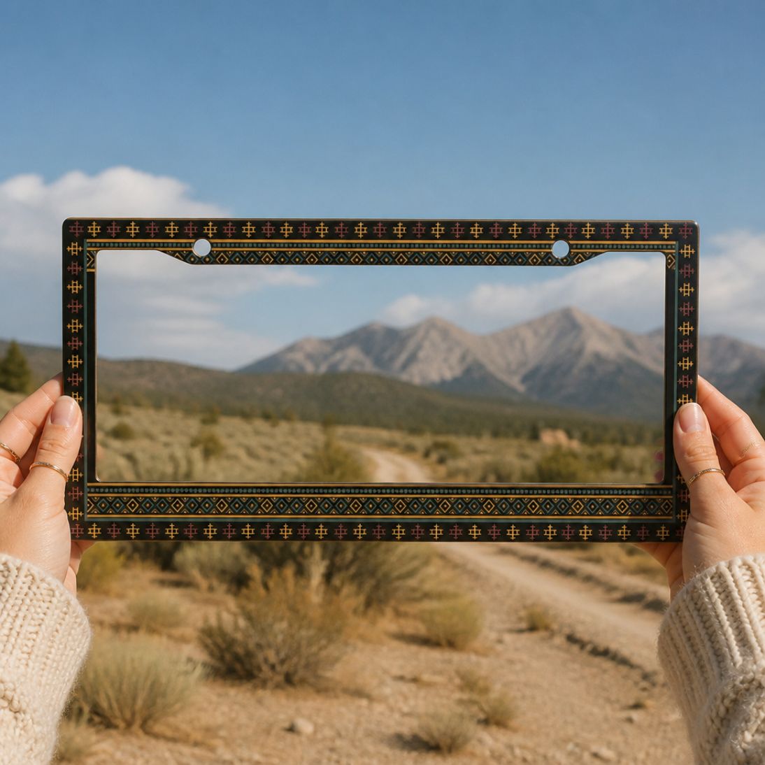 Lima license plate frames — chevron frame on vehicle, USA &amp; Canada plates | Solara