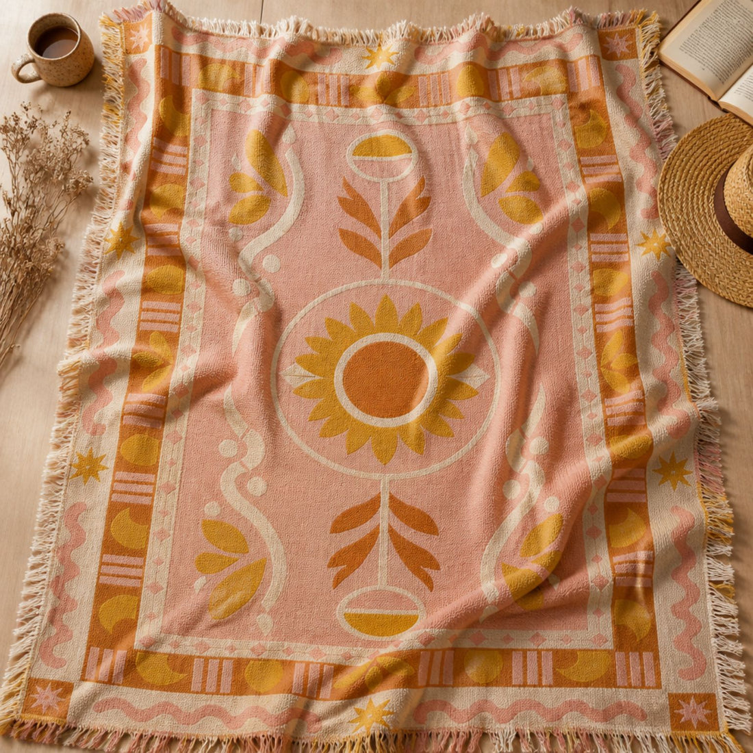 Dahlia - Jacquard Woven Throw Rug