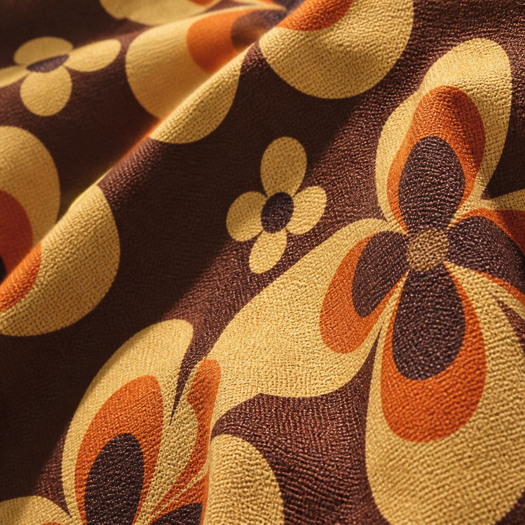 Sedona Aztec tote bag detail, starburst flower print on caramel canvas