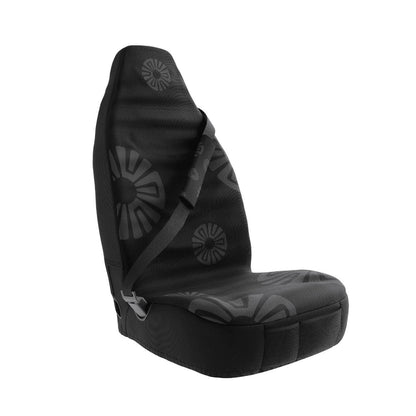 Ash Black padded seat belt covers by Solara Covers for cars, vans and SUVs — waterproof solid black design
