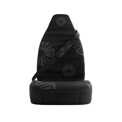 Ash Black seat belt sleeves styled in vehicle interior — solid black padded comfort | Solara Covers