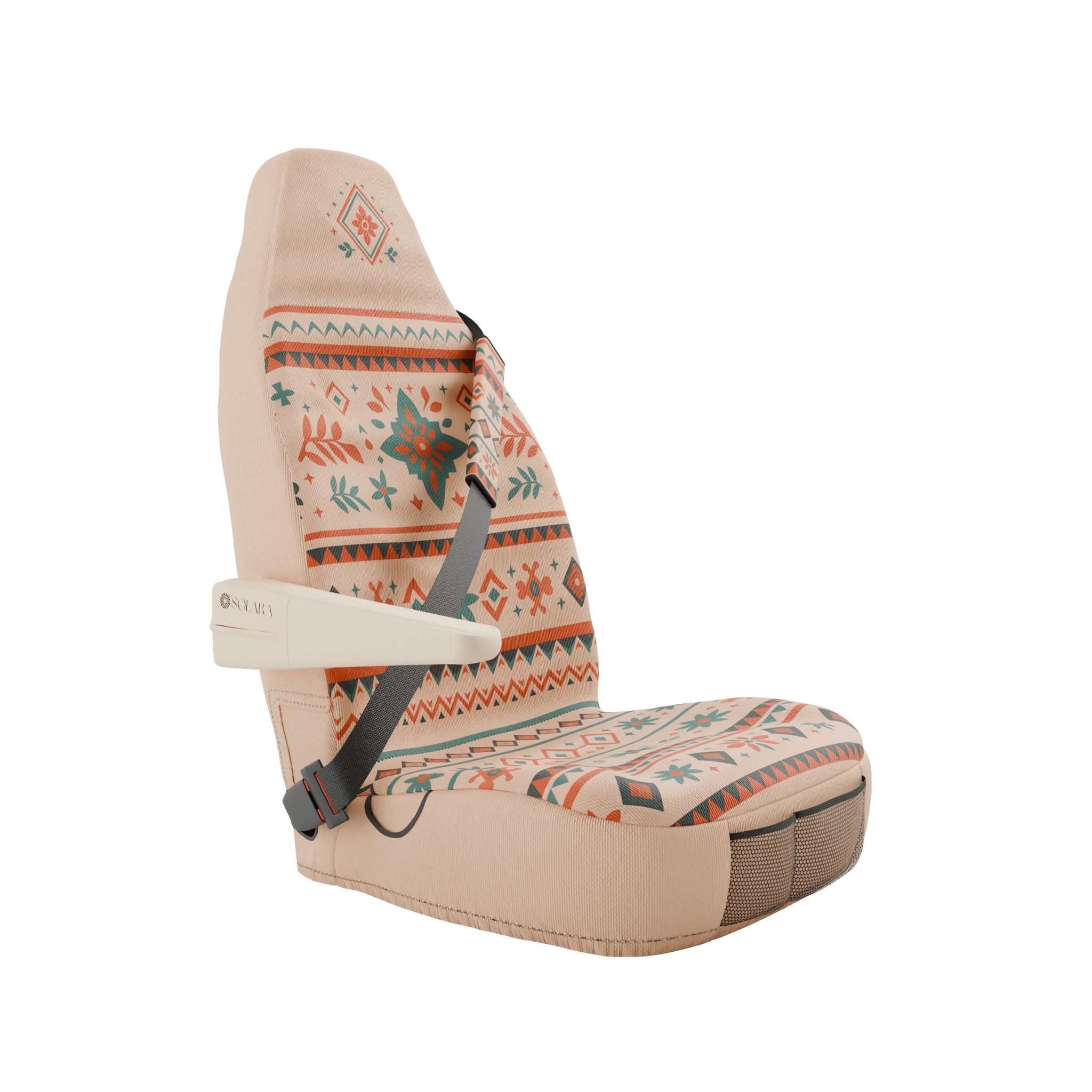 Solara Canyon armrest cover - earth-tone brown side view