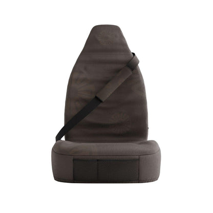 Clay seat belt sleeves styled in vehicle interior — earthy brown padded comfort | Solara Covers