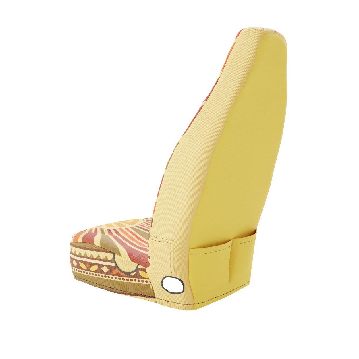 Halo Aztec seat cover styled in vehicle interior — sunrise glow car seat protection | Solara Covers