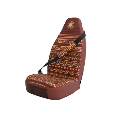 Savana padded seat belt covers (pair) by Solara Covers — brown and rust, machine washable