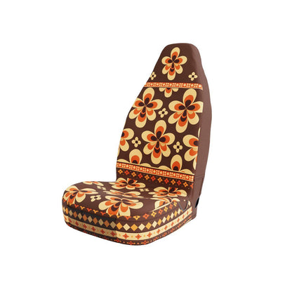 Sedona single seat cover by Solara Covers for vans, campers and SUVs — waterproof desert floral design