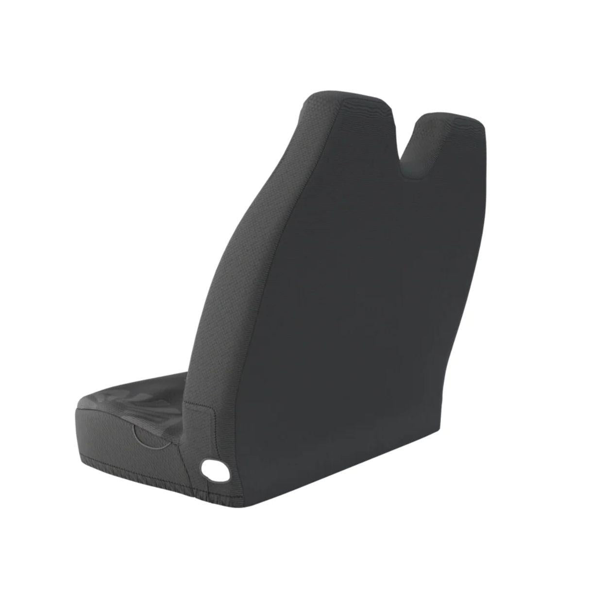 Stone Grey double front bench seat cover side view — charcoal grey finish by Solara Covers