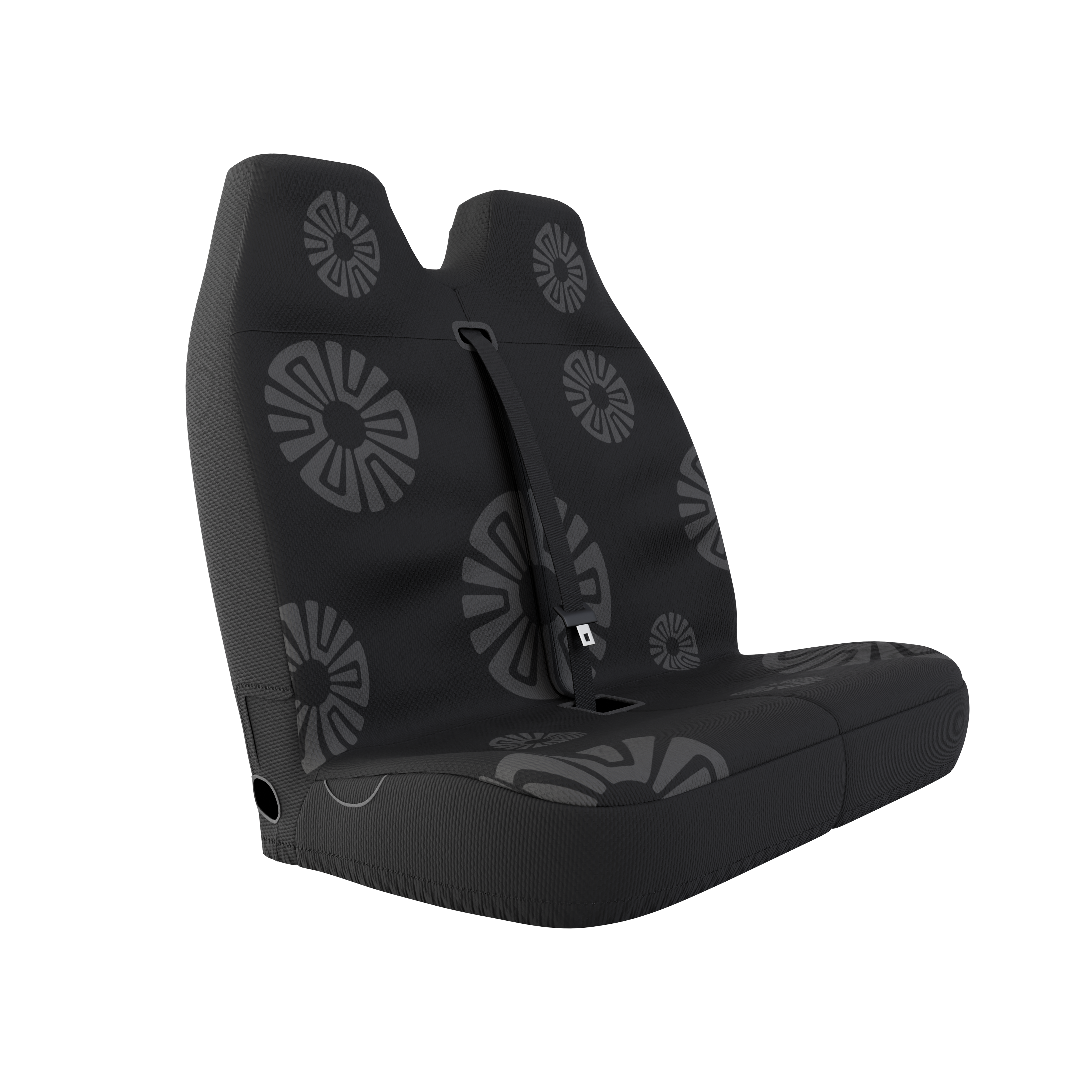 Ash Black - Double Front Seat Cover