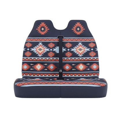 Zara Navy double front seat cover by Solara Covers for van bench seats and campers — waterproof deep navy blue design